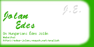 jolan edes business card