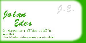 jolan edes business card